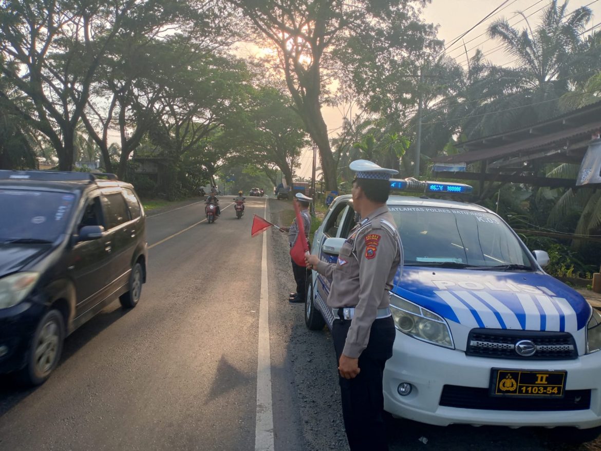 Patroli Kibas Bendera Sat Lantas Polres Batu Bara Beri Kenyamanan Berlalulintas