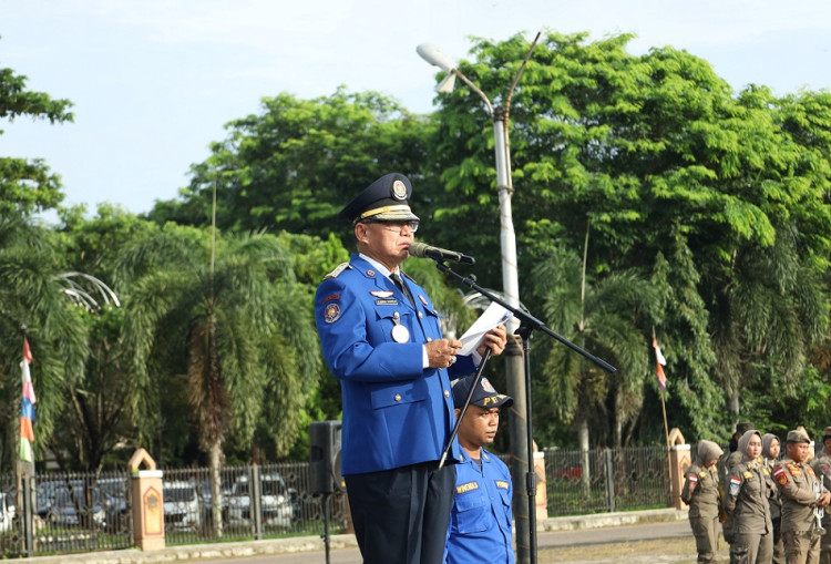 Bupati Dawam Menjadi Pembina Apel Peringatan HUT Pemadam Kebakaran Ke-105