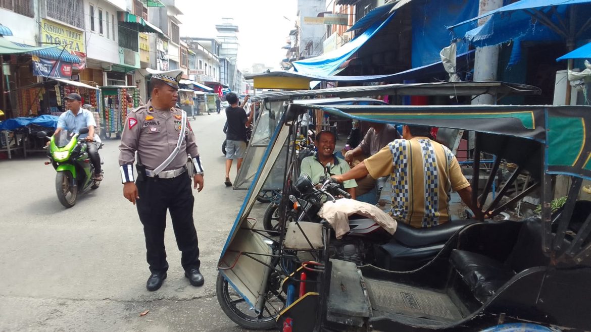 Sampaikan Tertib Berlalulintas, Sat Lantas Polres Tebing Tinggi Sosialisasi Keselamatan Berkendara