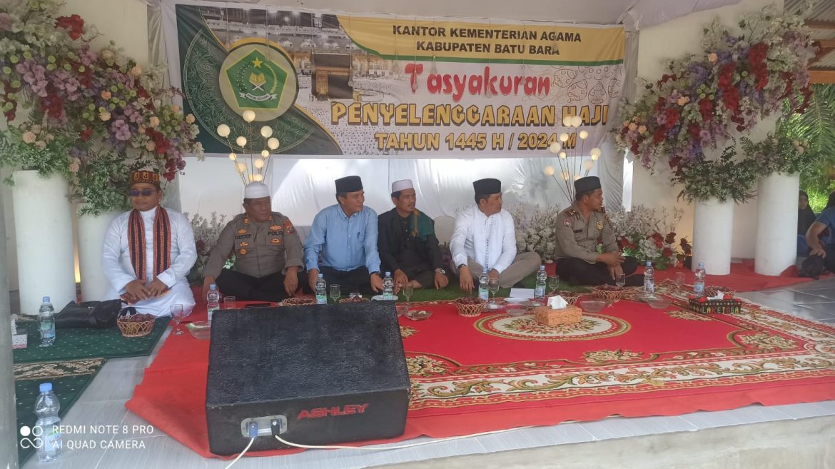 Kapolsek Labuhan Ruku AKP Cecep Suhendra Hadiri Tasyakuran Penyelenggaraan Haji 2024