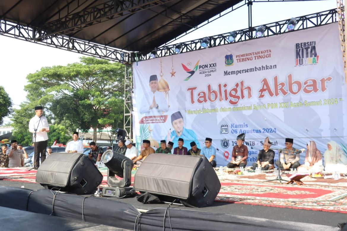 Kapolres Tebing Tinggi Sambut Pj. Gubernur Sumut Pada Tabligh Akbar