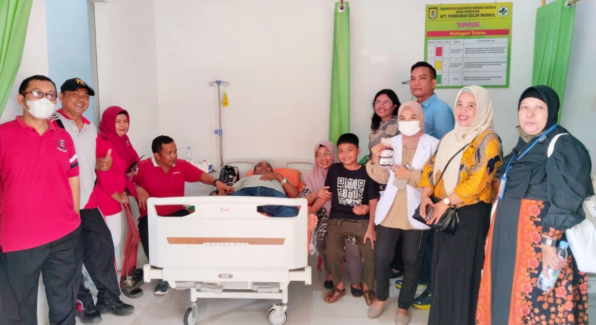 Semarak HUT RI, Polsek dan Puskesmas Dolok Masihul, Gelar Donor Darah