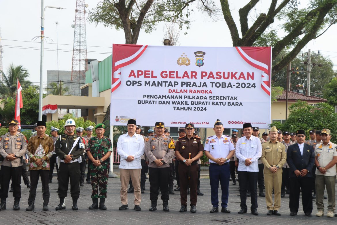 Polres Batu Bara Apel Gelar Pasukan Ops Mantap Praja Toba 2024