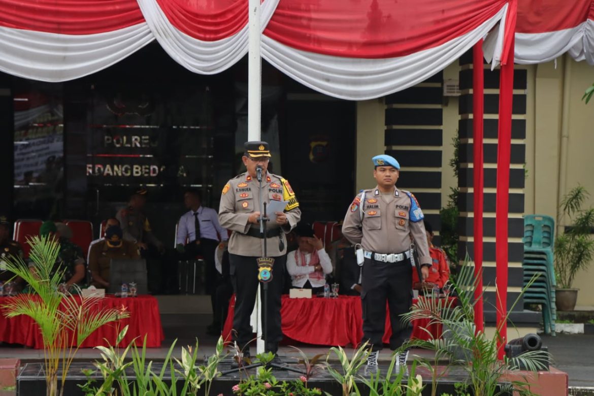 Polres Sergai Apel Gelar Pasukan Operasi Mantap Praja Toba 2024