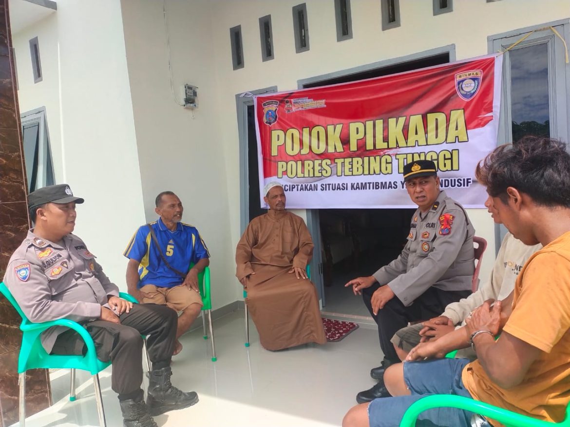 Cooling System Hadapi Pilkada, Sat Binmas Polres Tebing Tinggi Berikan Binluh