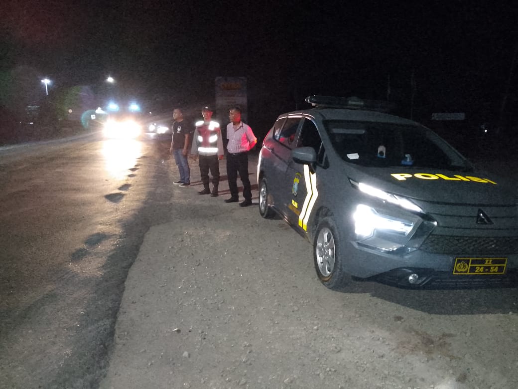 Jaga Kondusifitas Kamtibmas, Polsek Lima Puluh Tingkatkan Patroli Malam