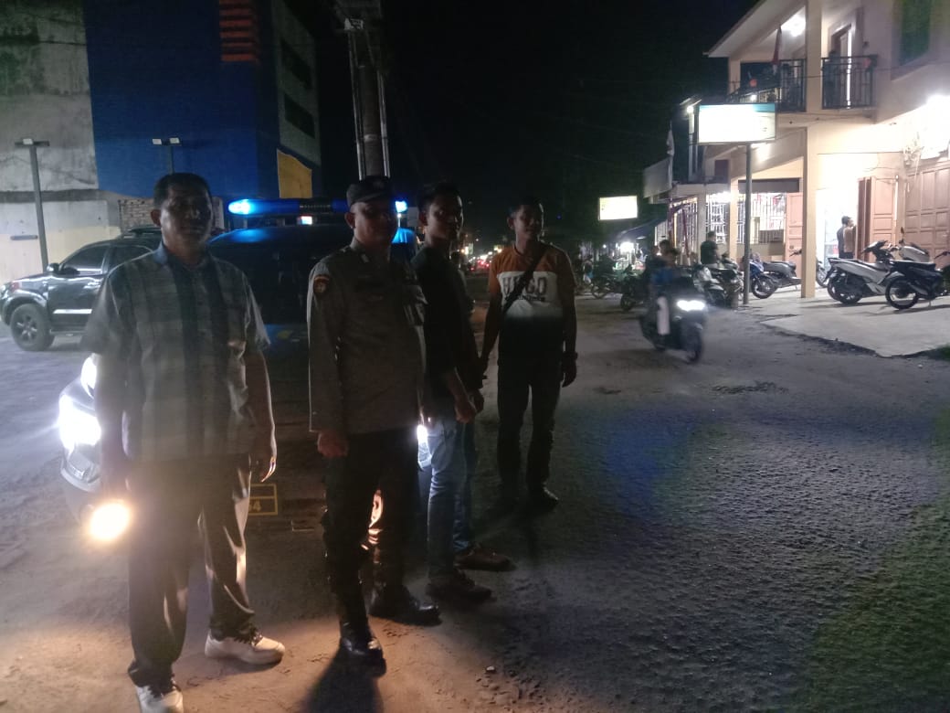 Polsek Medang Deras Patroli Antisipasi Kejahatan Malam