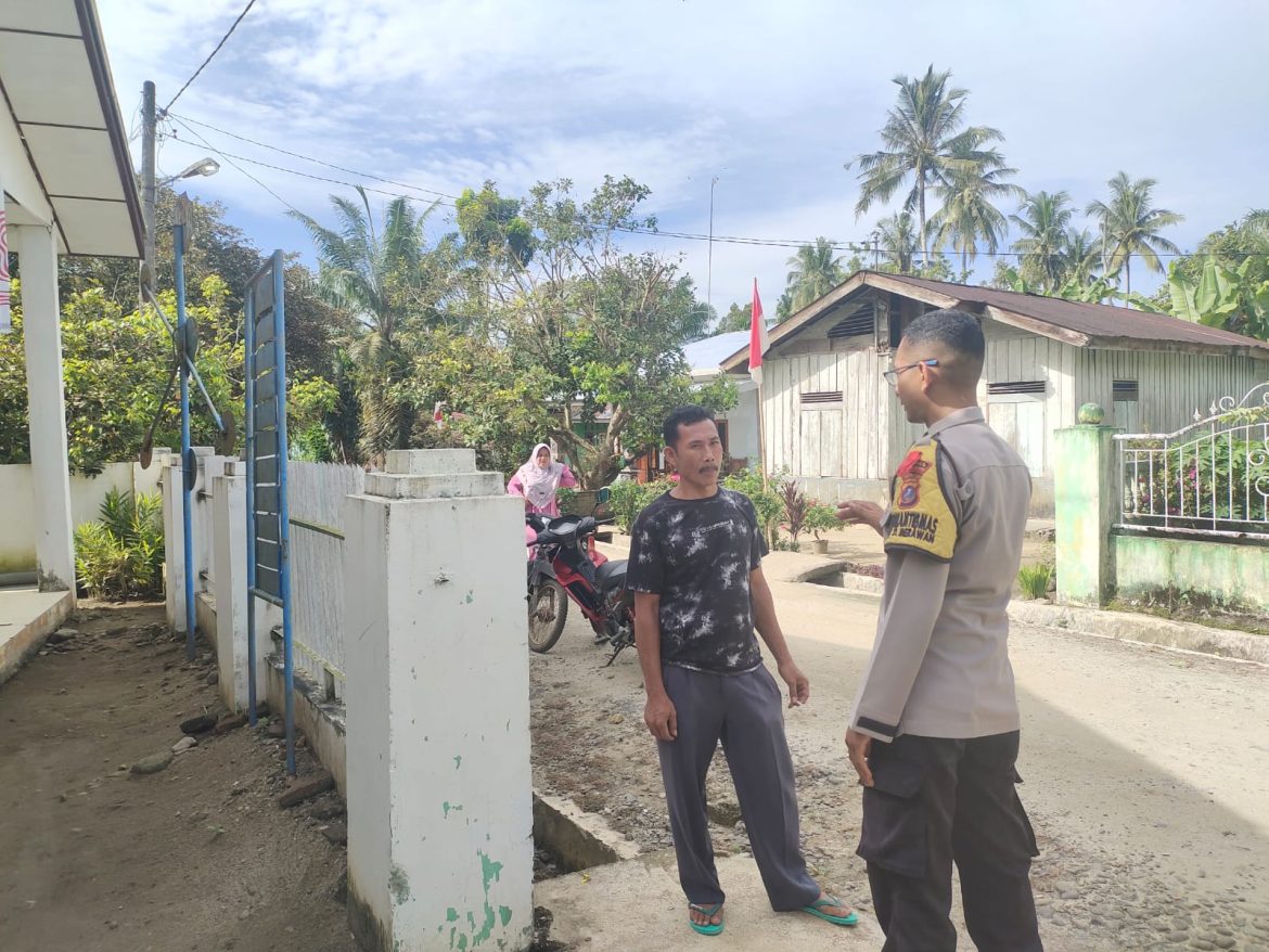 Bhabinkamtibmas Polres Tebing Tinggi Sambang dan Cooling System Jelang Pilkada