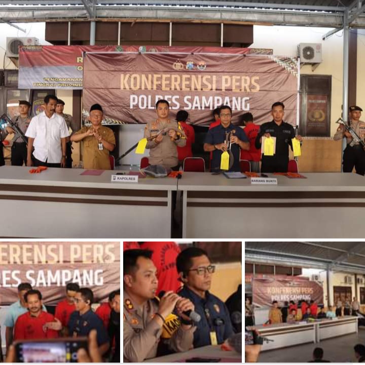 Polres Sampang Gelar Konferensi Pres Ungkap Kasus  Tindak Pidana Percobaan Pembunuhan Di Kedundung