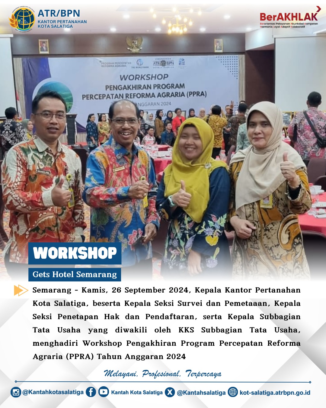 Workshop Pengakhiran Program Percepatan Reforma Agraria