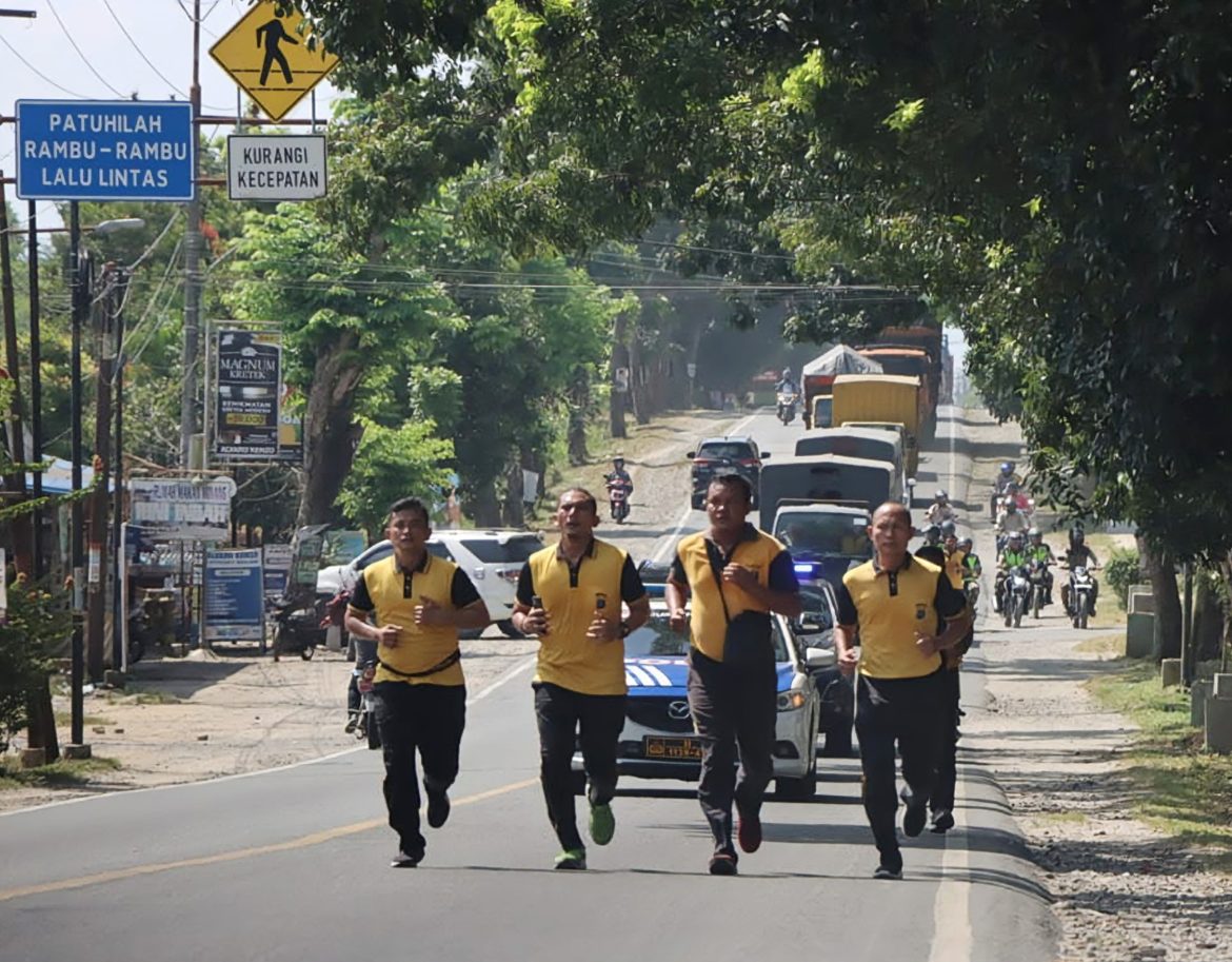 Kapolres Sergai Pimpin Langsung Gladi Kirab Api Obor PON XXI, Pastikan Kesiapan Jalur Lintasan dan Personel