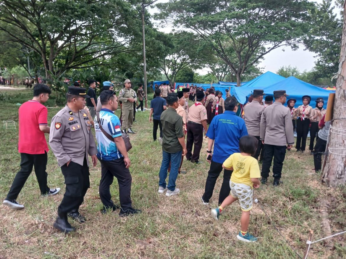 Polres Tebing Tinggi Pengamanan Jambore Cabang dan Perkemahan Wirakarya