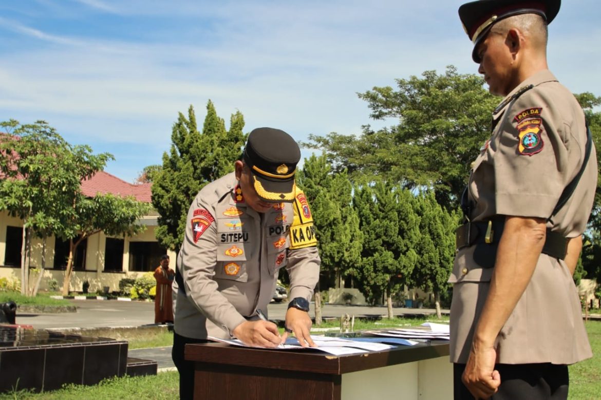 Polres Sergai Gelar Upacara Serah Terima Jabatan 6 Pejabat Utama