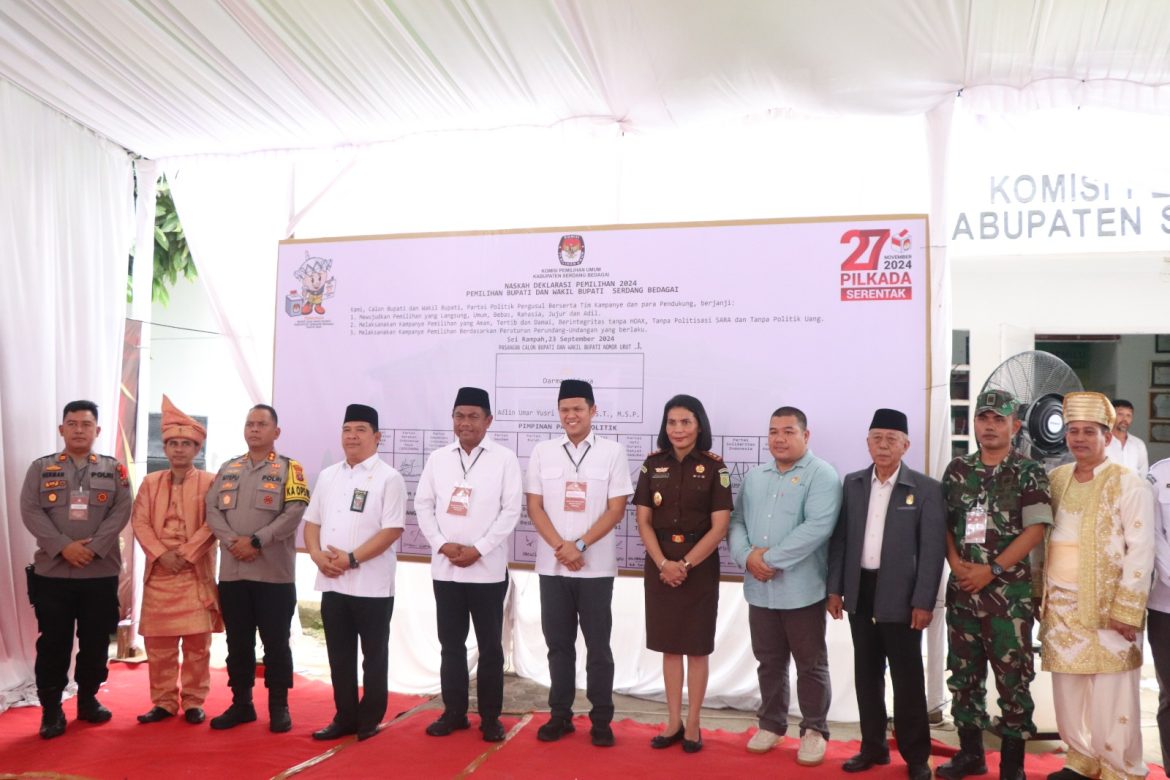 Kapolres Sergai Hadiri pengundian Nomor Paslon dan Deklarasi Pemilukada 2024