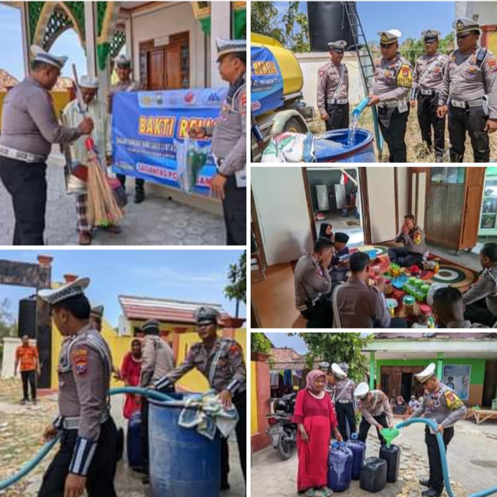 Peringati HUT Lalulintas ke-69 Kasatlantas Polres Sampang Gelar Giat Bhakti Sosial