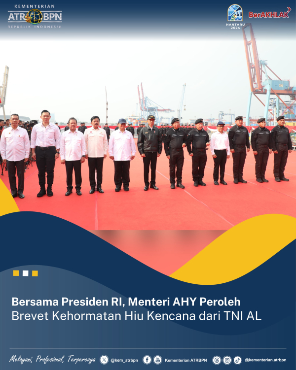 Bersama Presiden RI, Menteri AHY Peroleh Brevet Kehormatan Hiu Kencana dari TNI AL