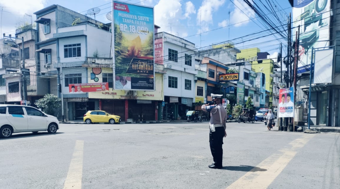 Sat Lantas Polres Tebing Tinggi Gelar Strong Poin dan Tindak Pelanggar Lalu Lintas