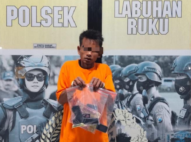 Tak Butuh Waktu Lama, Polsek Labuhan Ruku Ringkus Pelaku Pencurian Dengan Kekerasan