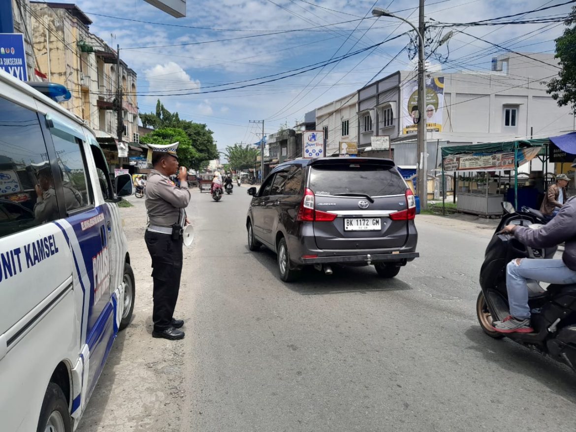 Wujud Keselamatan di Jalan Raya, Sat Lantas Polres Tebing Tinggi Sosialisasi Tertib Lalulintas