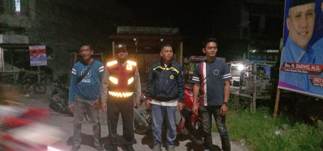 Polsek Medang Deras Patroli Antisipasi Geng Motor