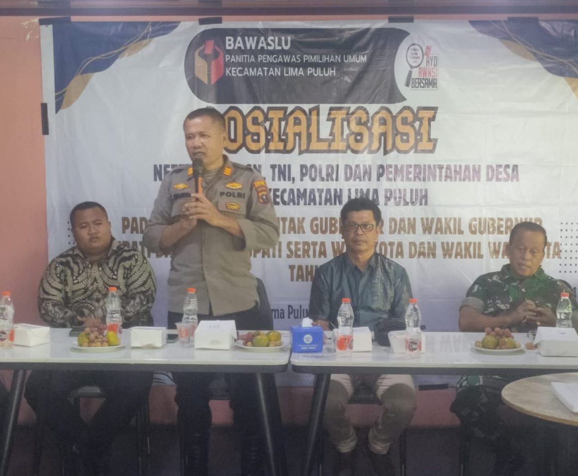 Kapolsek Lima Puluh AKP Tukkar L. Simamora, S.H, M.H Hadiri Pengawasan Netralitas ASN