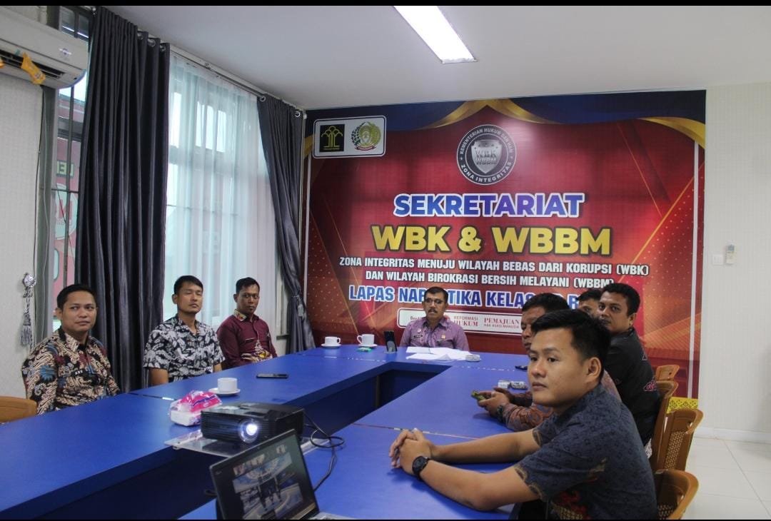 Lapas Narkotika Rumbai Ikuti Diskusi Strategi Kebijakan tentang Tindak Pidana Perdagangan Orang bersama Kanwil Kemenkumham Riau secara Virtual