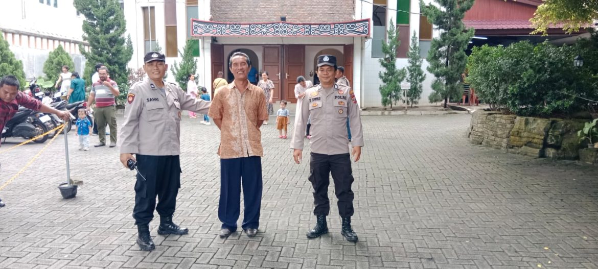 Berikan Rasa Aman, Polsek Padang Hilir Patroli Ibadah Minggu di Gereja