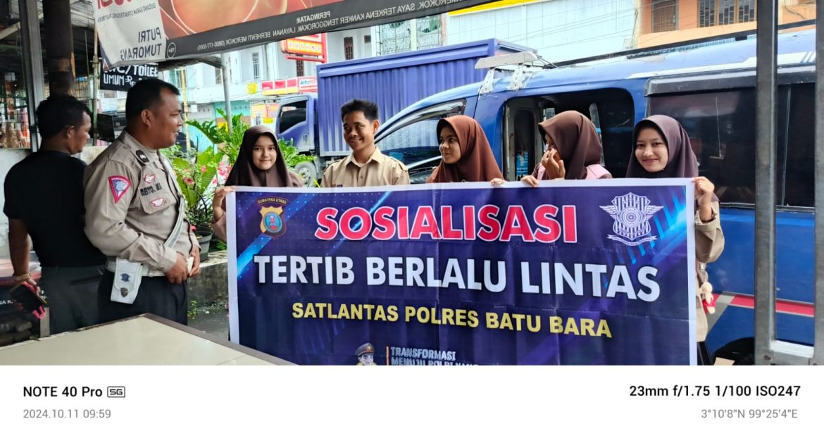 Sat Lantas Polres Batu Bara Sosialisasi Tertib Berlalulintas