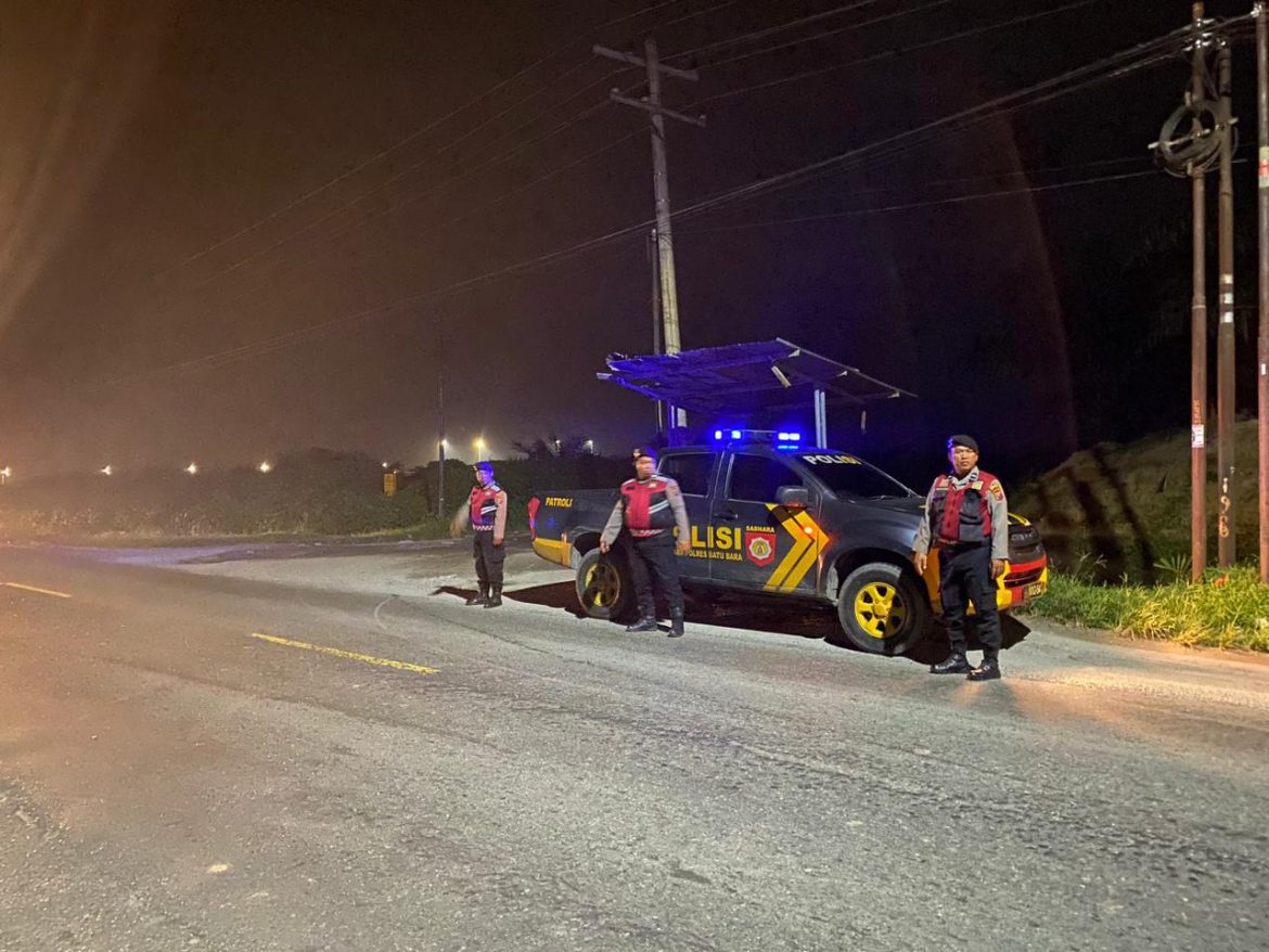 Patroli Blue Light Sat Samapta Polres Batu Bara Pastikan Kondusifitas Kamtibmas