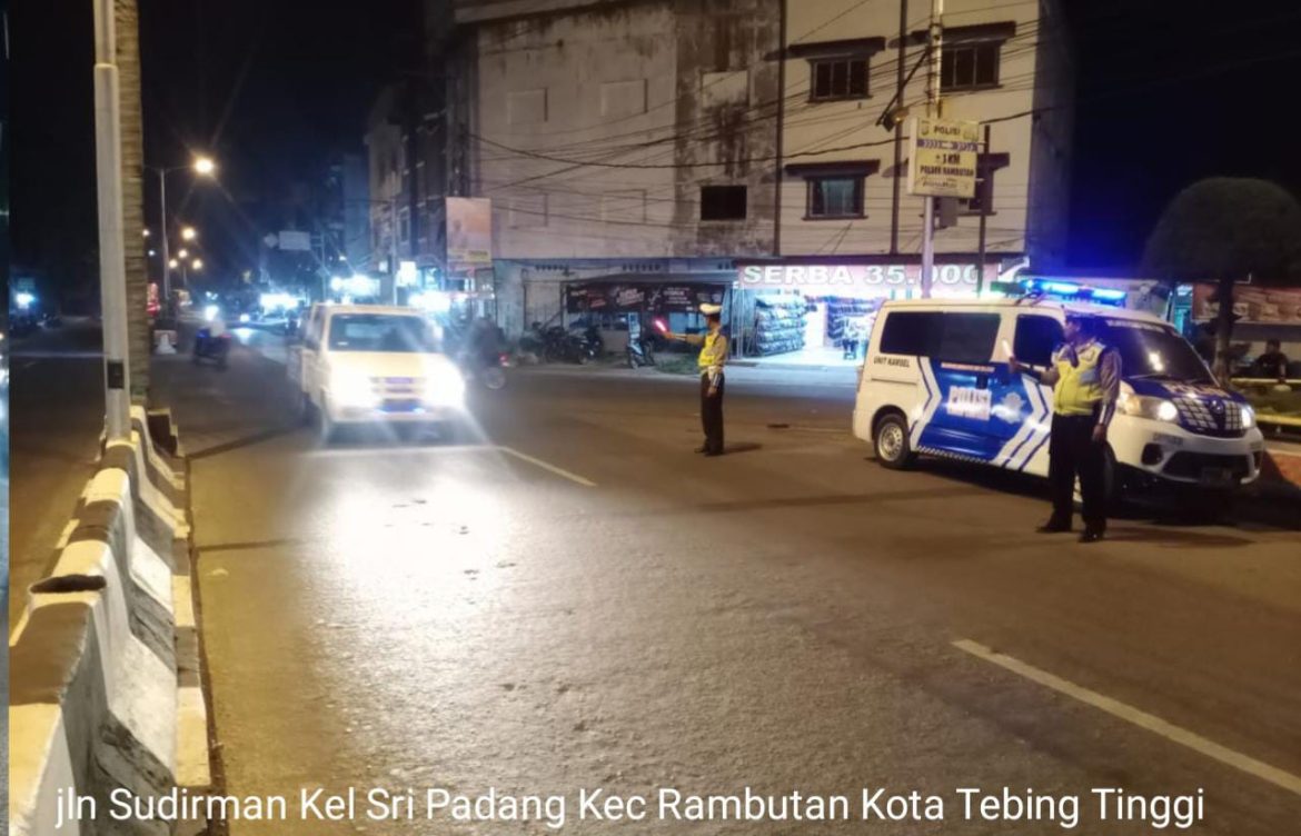 Polres Tebing Tinggi Gelar Patroli Blue Light, Lalu Lintas Aman dan Lancar