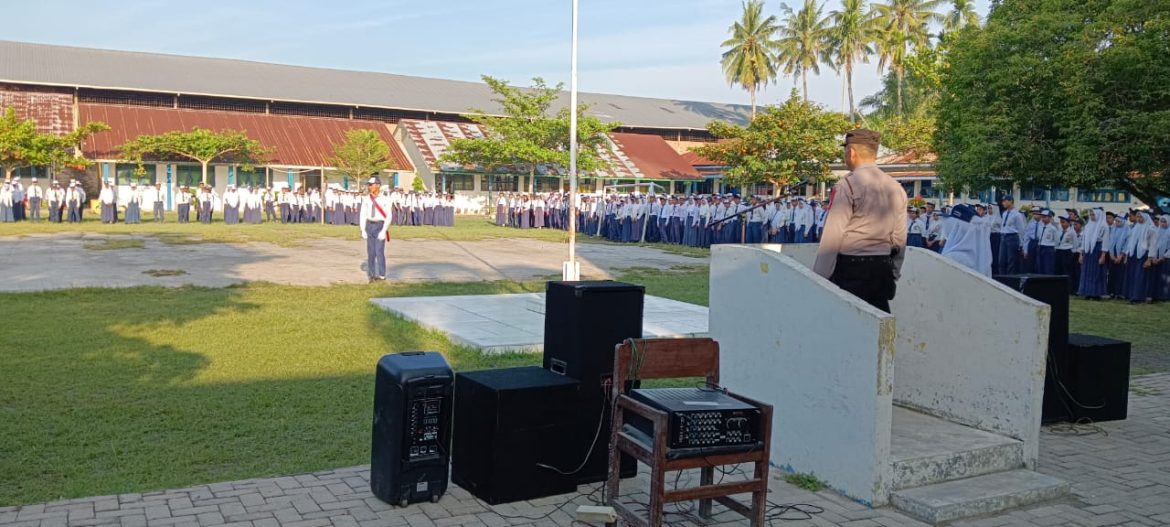 Polsek Medang Deras Ajak Pelajar Jauhi Kenakalan Remaja Lewat Police Goes to School