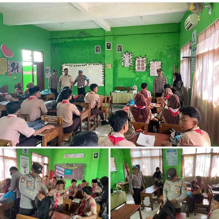 Kapolsek Ketapang lakukan *SIDAK* di lingkungan Siswa Siswi SMPN 1 Ketapang.