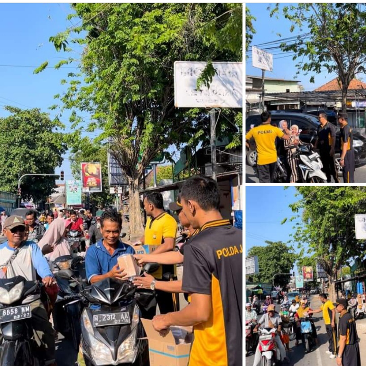 Polsek Ketapang Gelar Giat Rutinitas Bagi Bagi Kue Serta Air Meniral Kepada Para Pengguna Jalan Setiap Jum at Pagi