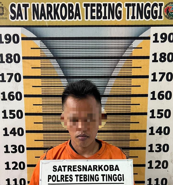 Satnarkoba Polres Tebing Tinggi Ringkus Residivis dan 8 Paket Sabu