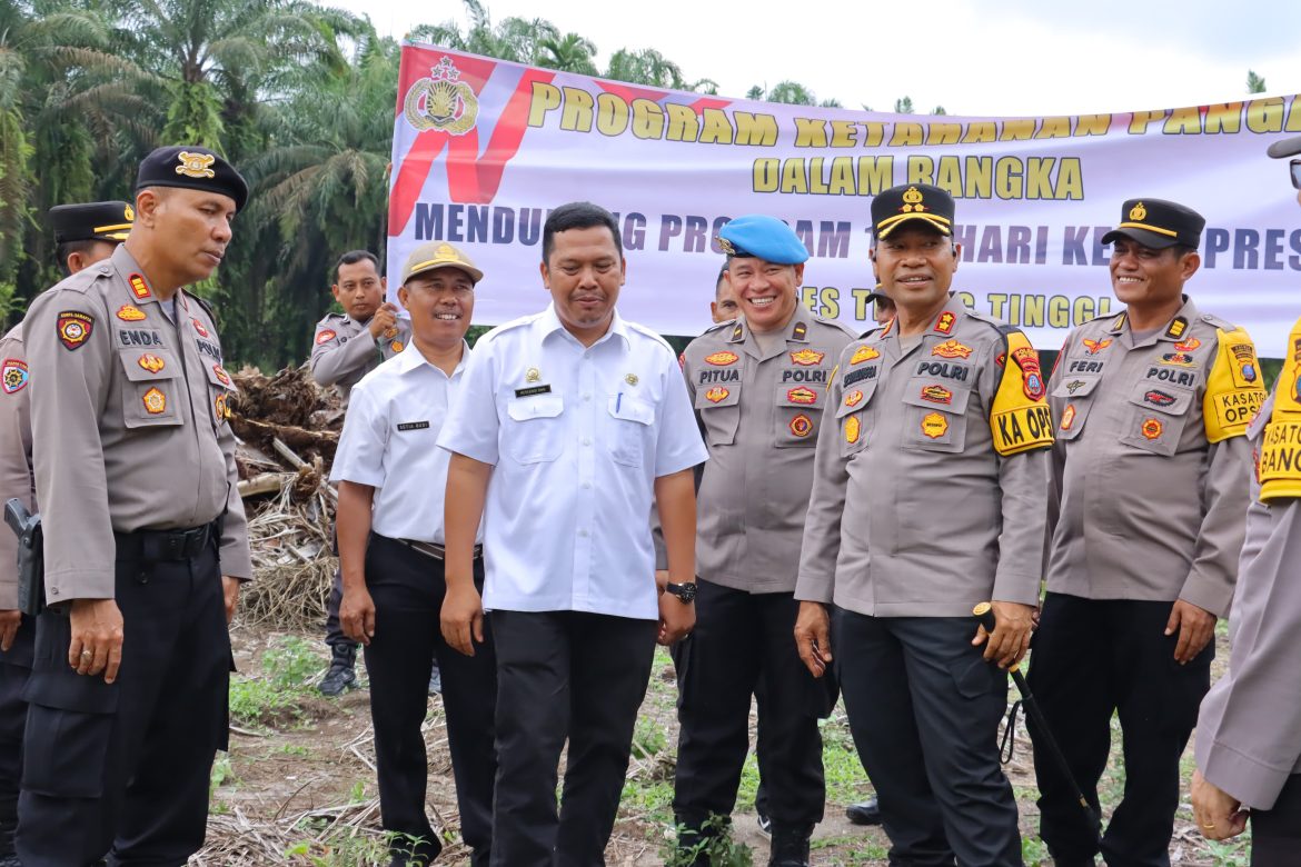 Kapolres Tebing Tinggi Cek Lahan Ketahanan Pangan Saat Kunjungan ke Polsek Sipispis