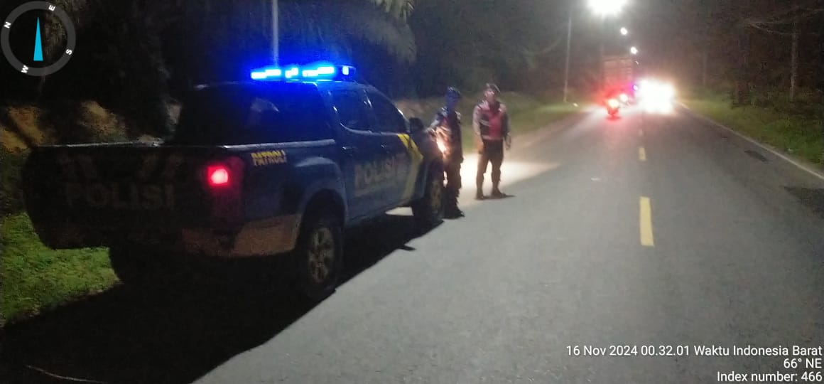 Sat Samapta Polres Batu Bara Laksanakan Patroli Blue Light