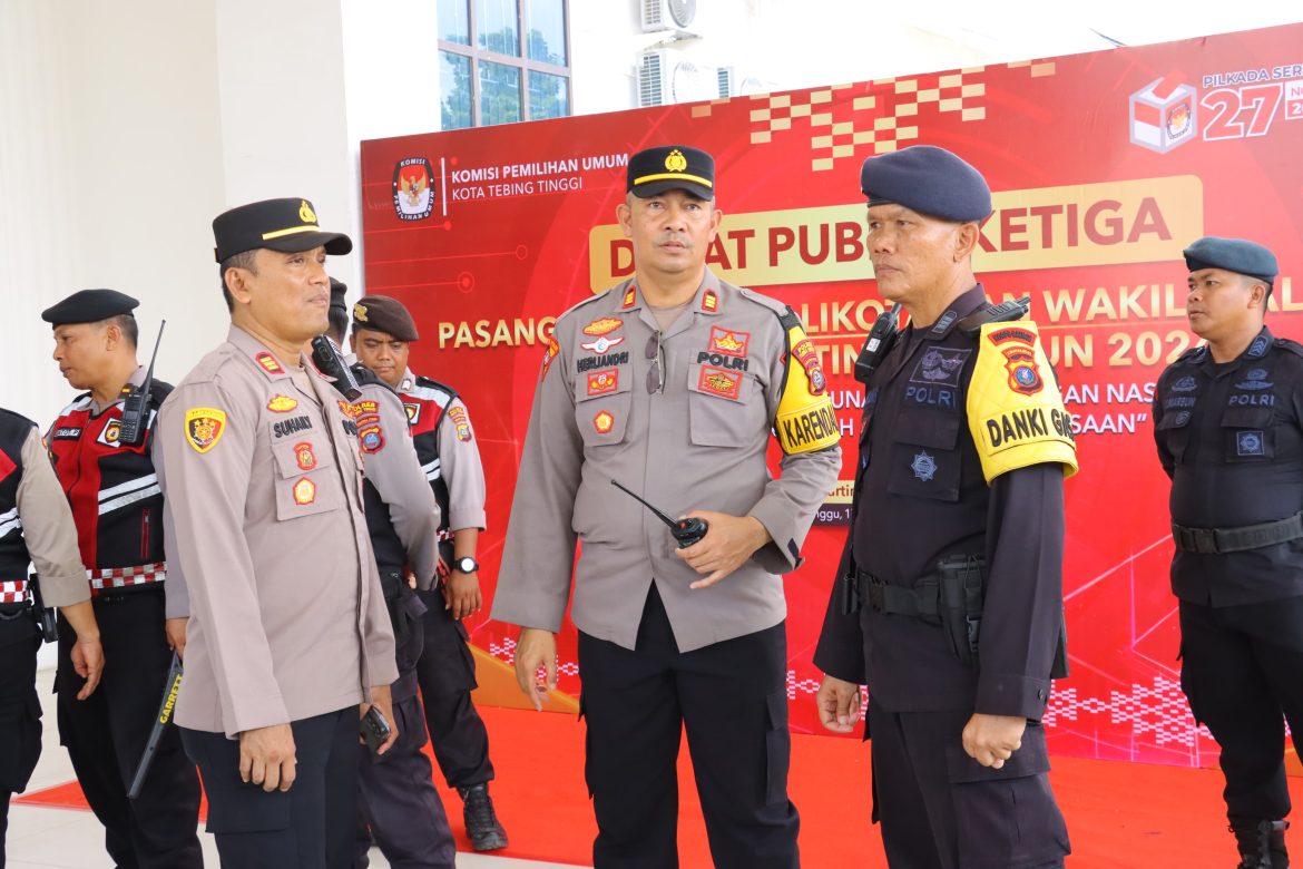 Polres Tebing Tinggi Amankan Debat Publik Ketiga Paslon Walikota / Wakil Walikota