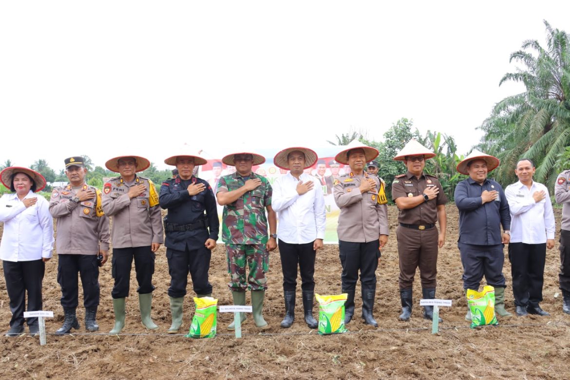 Polres Tebing Tinggi dan Forkopimda Launching Gugus Tugas Polri Dukung Ketahanan Pangan