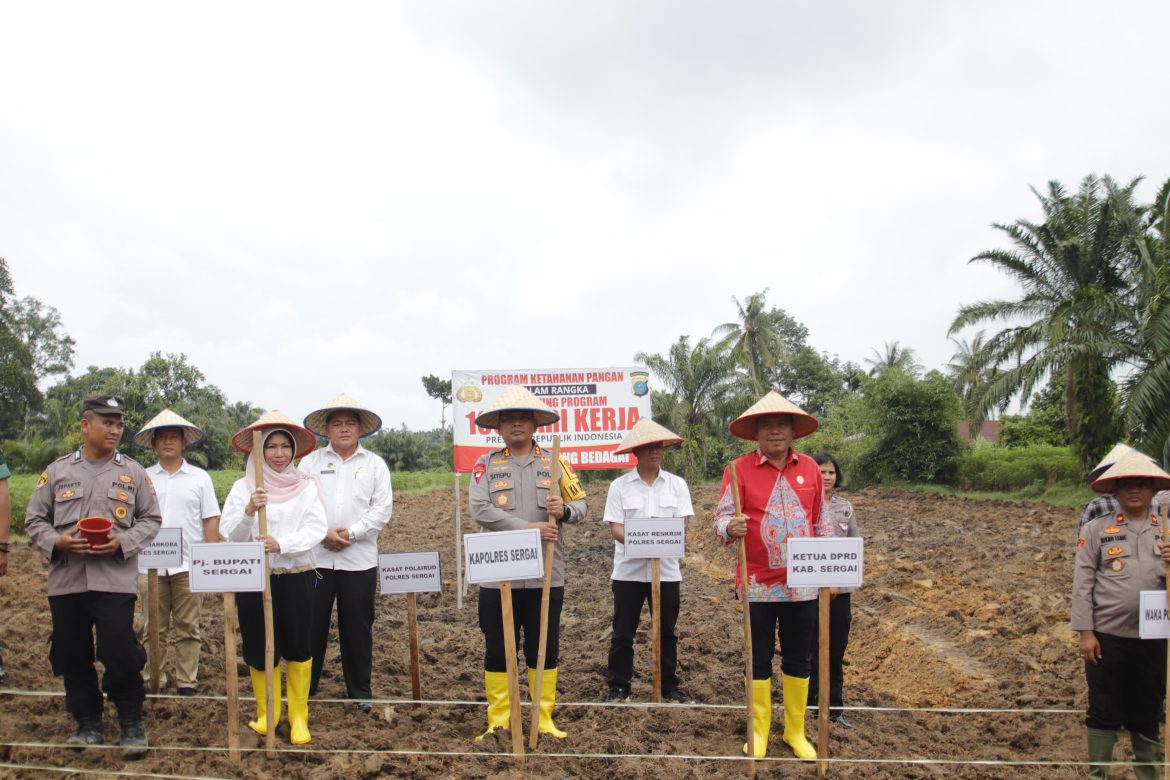 Polres Sergai Launching Gugus Tugas Ketahanan Pangan Nasional