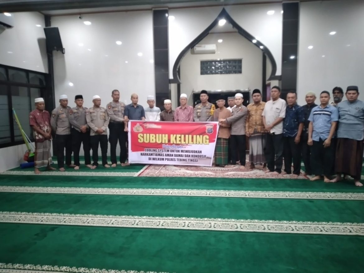 Melalui Subuh Keliling, Polres Tebing Tinggi Jamin Keamanan Jelang Pilkada