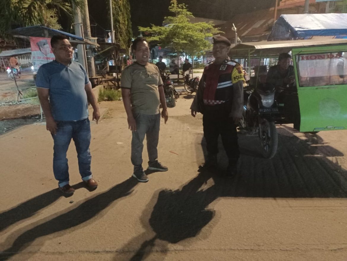 Personil Polsek Medang Deras Patroli Malam Antisipasi Aksi Kejahatan Jalanan