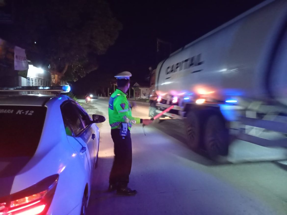 Sat Lantas Polres Batu Bara Patroli Blue Light Disejumlah Ruas Jalan