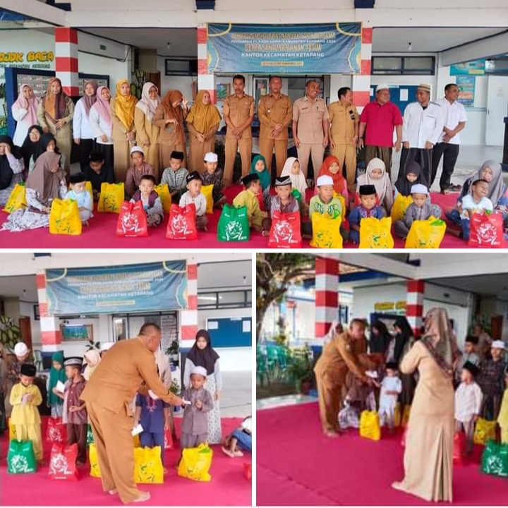 Pembacaan Shalawat Nariyah Serta Doa Bersama Untu Pilkada Damai Sekaligus Santunan Anak Yatim Oleh Camat Ketapang