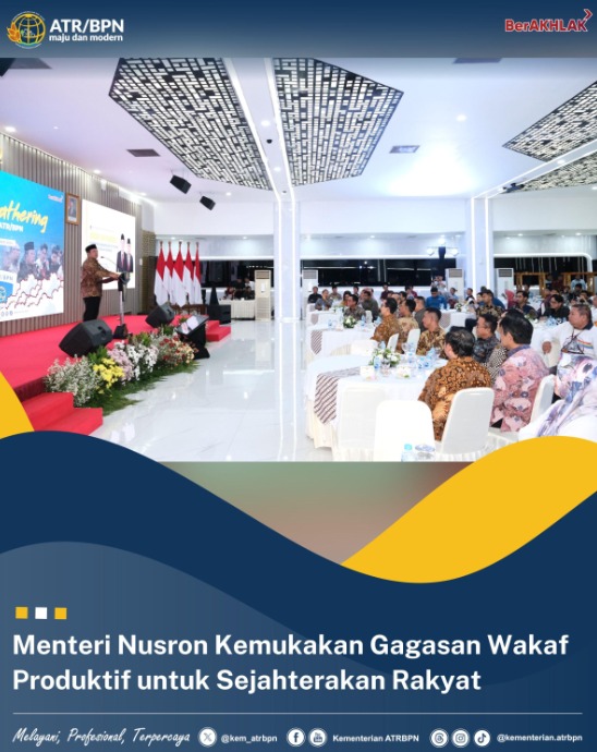 Menteri Nusron Kemukakan Gagasan Wakaf Produktif untuk Sejahterakan Rakyat