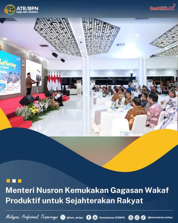 Menteri Nusron Kemukakan Gagasan Wakaf Produktif untuk Sejahterakan Rakyat