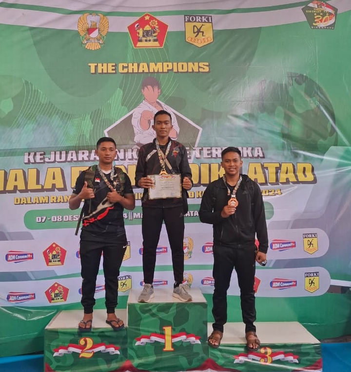 Tiga Prajurit Si’mbisa Sabet Gelar Juara Pada Kejuaraan Karate Piala Dankodiklatad