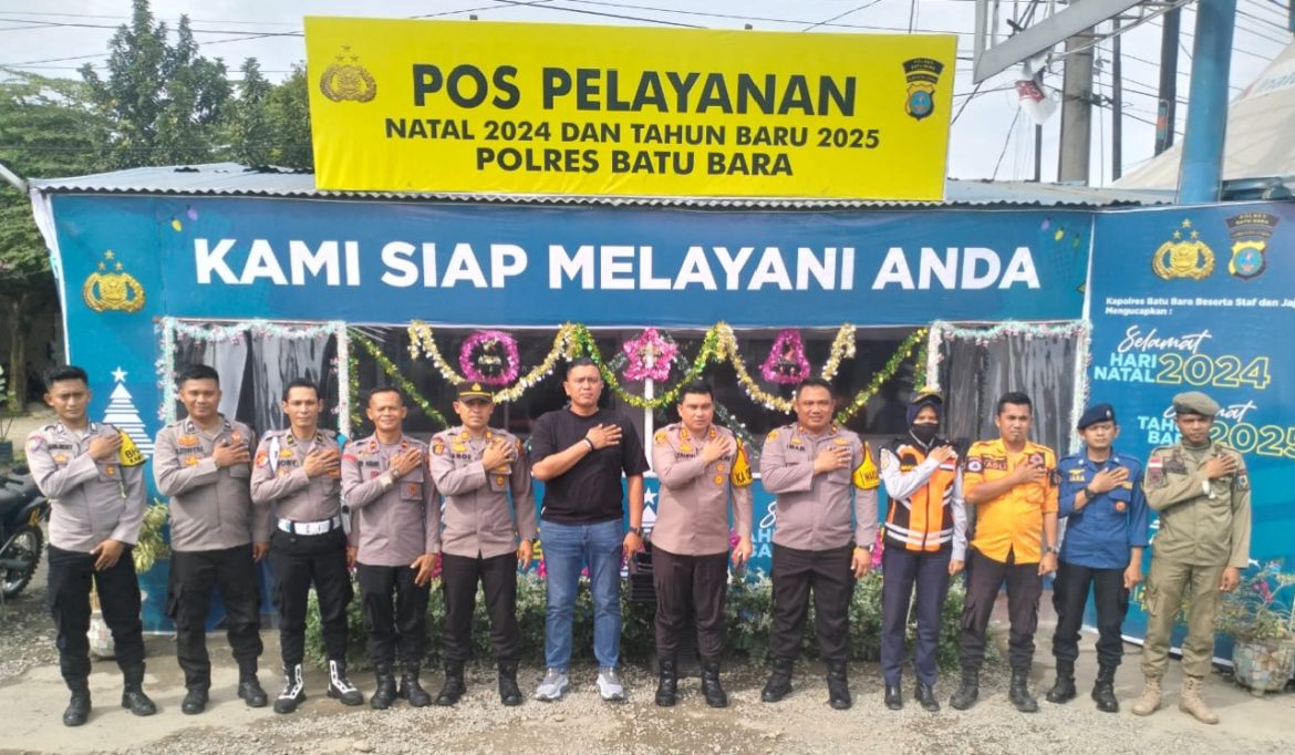 Kapolres Batu Bara Cek Pos Pam dan Pos Yan Ops Lilin Toba 2024