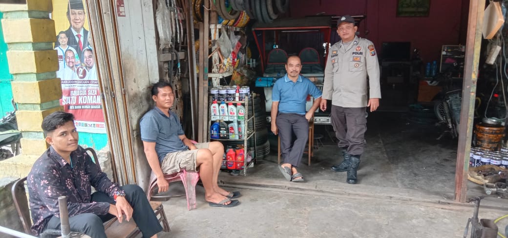 Cooling System Pasca Pemungutan Suara, Polsek Medang Deras Sampaikan Pesan Kamtibmas