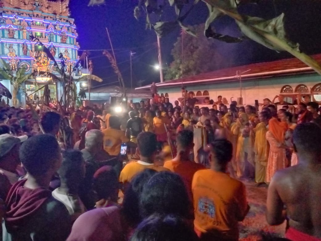 Puncak Perayaan Ulang Tahun Dewi Kuil Shree Singgamakali Alayam, Polres Tebing Tinggi Berikan Pengamanan