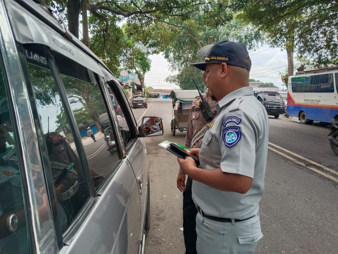 Satlantas Polres Tebing Tinggi dan UPT Samsat Gelar Razia Gabungan Terpadu